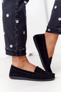 Damskie Zamszowe Mokasyny Big Star HH274662 Czarne