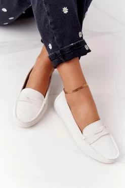 Damskie Zamszowe Mokasyny Big Star HH274665 Ecru