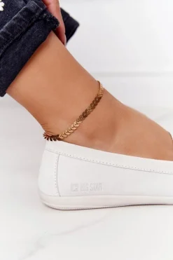 Damskie Zamszowe Mokasyny Big Star HH274665 Ecru