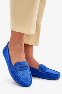 Damskie Zamszowe Mokasyny Kobaltowe Lenvie