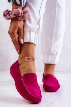 Damskie Zamszowe Mokasyny Big Star JJ274656 Fuksja