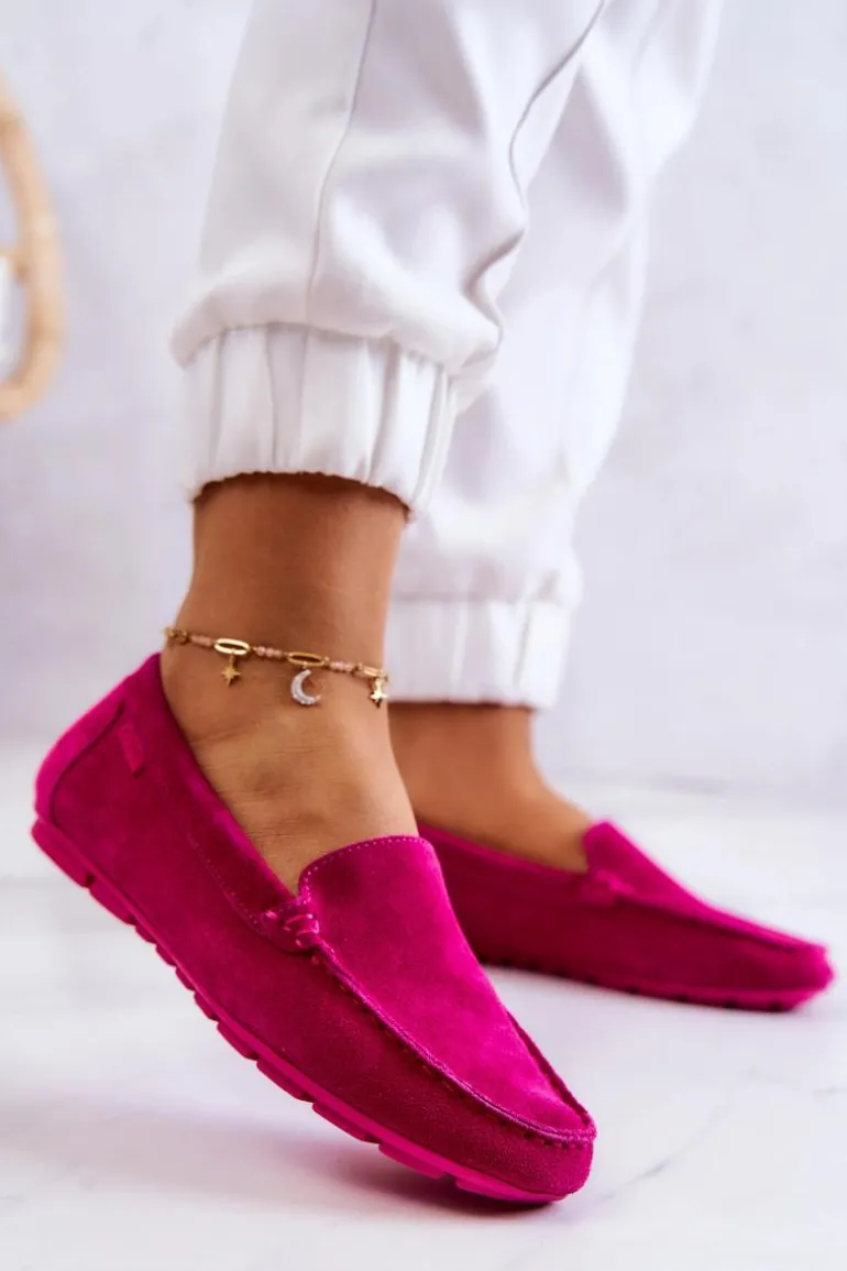 Damskie Zamszowe Mokasyny Big Star JJ274656 Fuksja