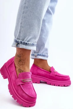 Damskie Zamszowe Wsuwane Mokasyny Różowe Pure Love