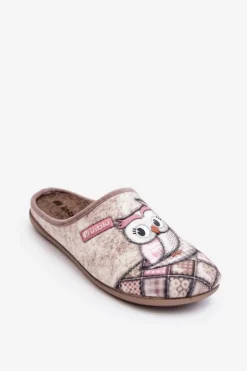 Domowe Klapki Klapki Sowa Inblu GF000018 Beżowe