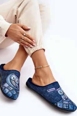 Domowe Klapki Klapki Sowa Inblu GF000018 Granatowe