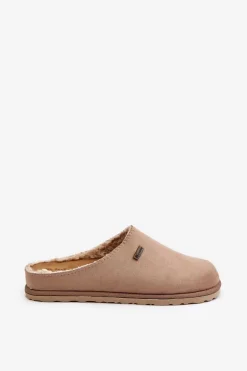 Domowe Ocieplane Klapki Papcie Inblu CS-34-011 Beżowe