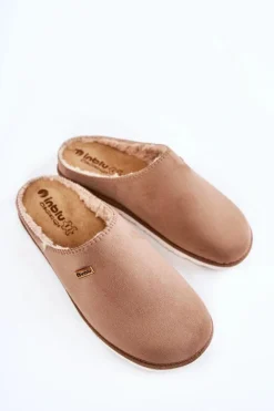 Domowe Ocieplane Klapki Papcie Inblu CS-34-011 Beżowe