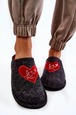 Domowe Papcie Big Star KK276019 Czarno-Czerwone