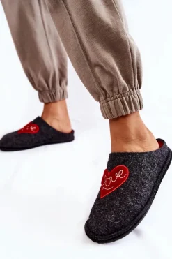 Domowe Papcie Big Star KK276019 Czarno-Czerwone