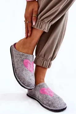 Domowe Papcie Big Star KK276020 Szaro-Różowe