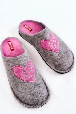 Domowe Papcie Big Star KK276020 Szaro-Różowe