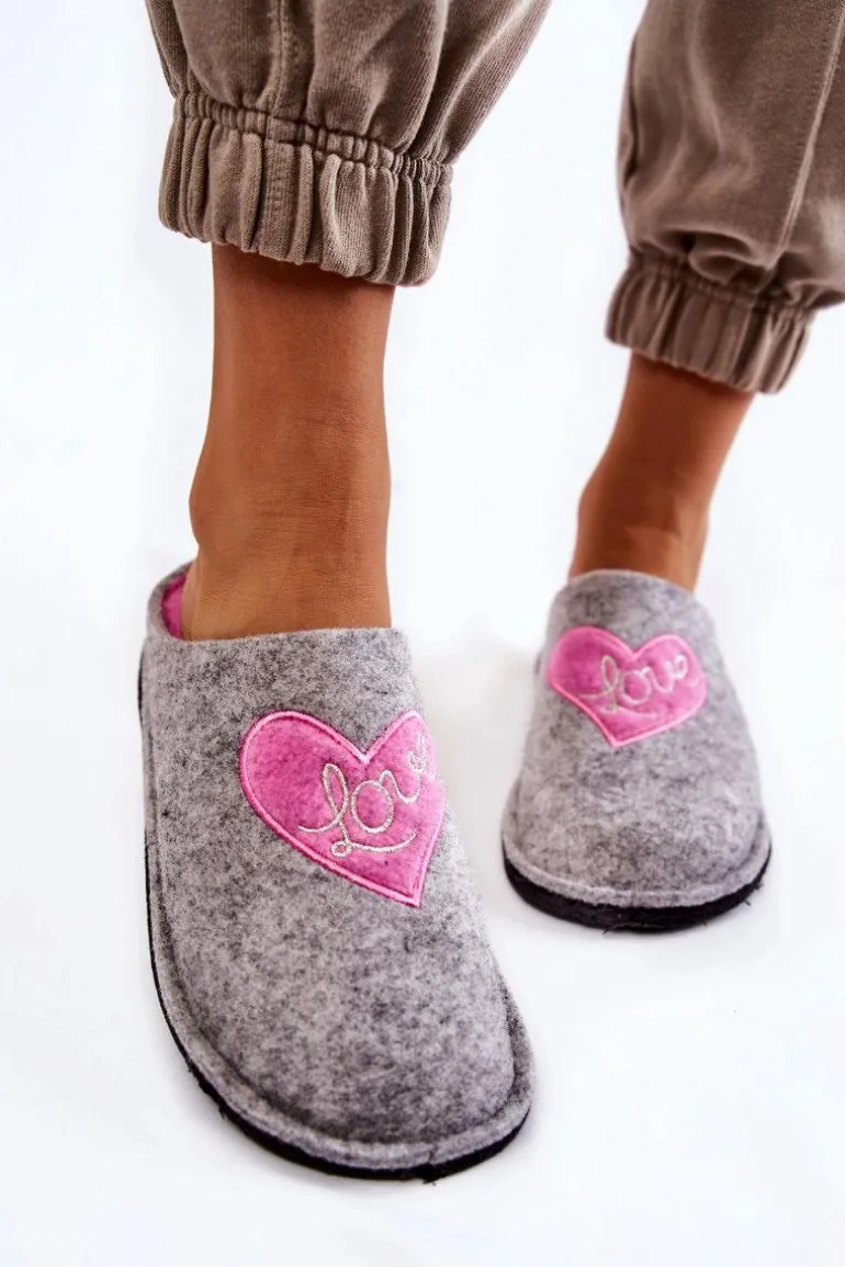 Domowe Papcie Big Star KK276020 Szaro-Różowe