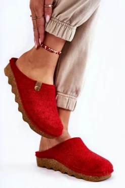 Domowe Papcie Klapki Profilaktyczne Inblu DK-08-075 Czerwone