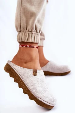 Domowe Papcie Klapki Profilaktyczne Inblu DK-08-002 Beżowe