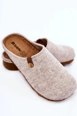 Domowe Papcie Klapki Profilaktyczne Inblu DK-08-002 Beżowe