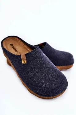 Domowe Papcie Klapki Profilaktyczne Inblu DK-08-041 Granatowe