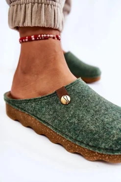 Domowe Papcie Klapki Profilaktyczne Inblu DK-08-007 Zielone