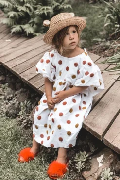 Dziecięce Gumowe Klapki Z Futerkiem Czerwone Skylar