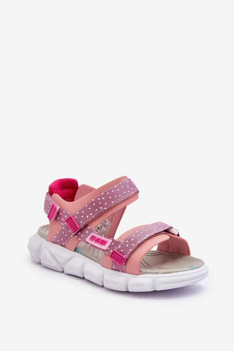 Dziecięce Sandałki Na Rzep Big Star LL374202 Różowe