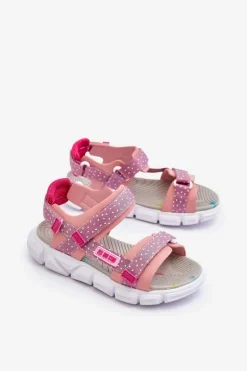 Dziecięce Sandałki Na Rzep Big Star LL374202 Różowe