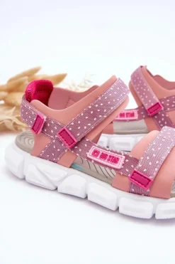 Dziecięce Sandałki Na Rzep Big Star LL374202 Różowe