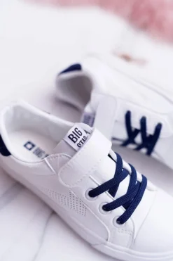 Dziecięce Trampki Na Rzep Big Star DD374107 Biało-Granatowe