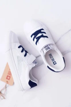 Dziecięce Trampki Na Rzep Big Star DD374107 Biało-Granatowe