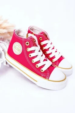 Dziecięce Wysokie Trampki Z Suwakiem BIG STAR HH374137 Różowe