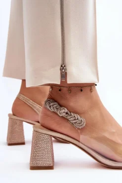 Eleganckie Czółenka W Szpic D&A MR91292-1 Champagne