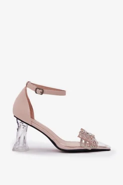 Eleganckie Czółenka Z Kokardą Vinceza 62212 Beżowe