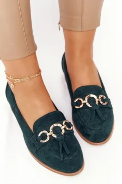 Eleganckie Damskie Mokasyny Vinceza 10585 Zamszowe Zielone