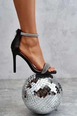 Eleganckie Sandałki Na Szpilce Czarne Patricio