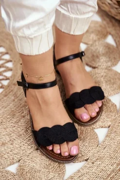 Eleganckie Sandały S.Barski GD-53 Czarne