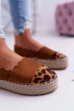 Espadryle Damskie Camel Platforma Ringer