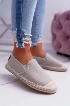 Espadryle Damskie Cross Jeans Szare DD2R4104
