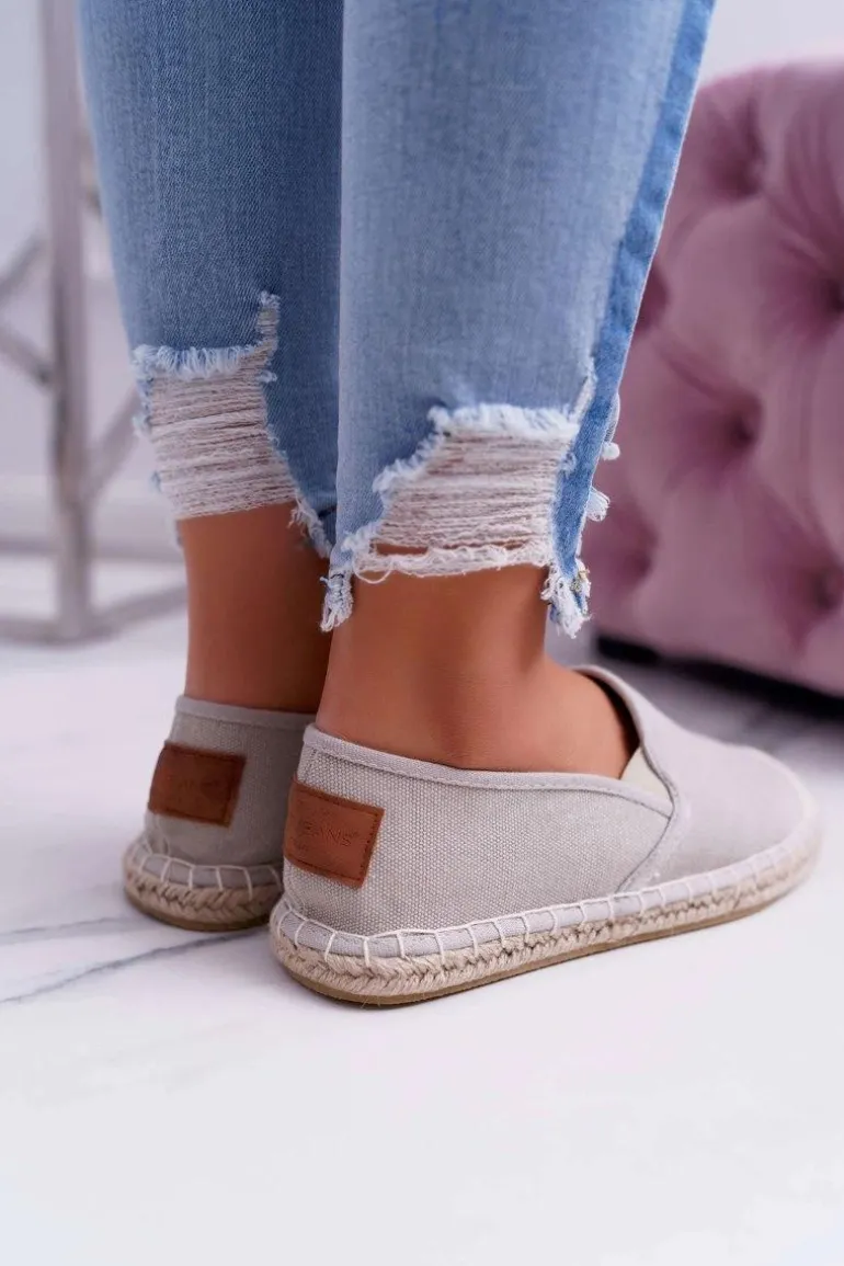 Espadryle Damskie Cross Jeans Szare DD2R4104