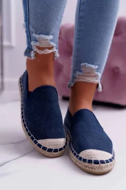 Espadryle Damskie Cross Jeans Granatowe DD2R4108