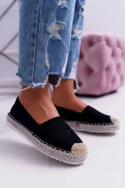 Espadryle Damskie Czarne Carian