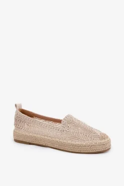 Espadryle Damskie Na Platformie Vinceza 17392 Beżowe