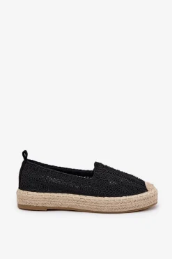Espadryle Damskie Na Platformie Vinceza 17392 Czarne