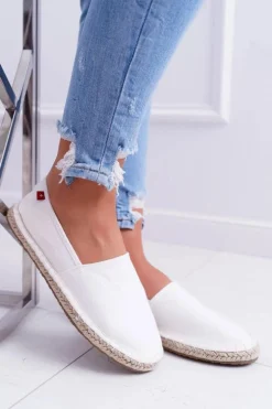 Espadryle Damskie Pleciona Podeszwa Białe Big Star DD274A148