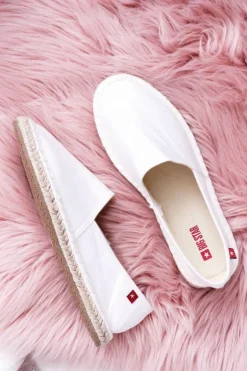 Espadryle Damskie Pleciona Podeszwa Białe Big Star DD274A148