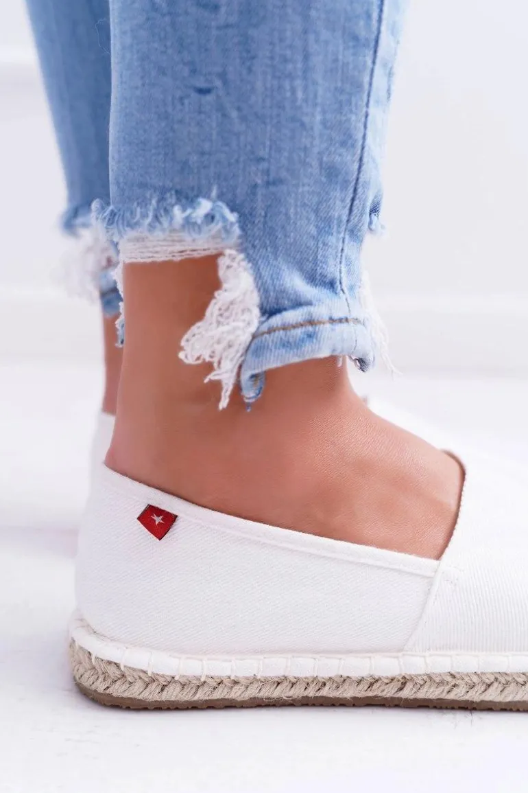 Espadryle Damskie Pleciona Podeszwa Białe Big Star DD274A148