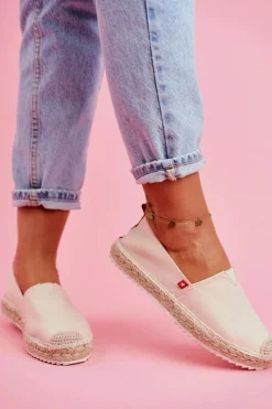 Espadryle Damskie Pleciona Podeszwa Beżowe Big Star FF274A500