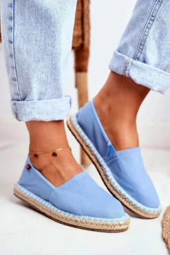 Espadryle Damskie Pleciona Podeszwa Niebieskie Big Star DD274A153