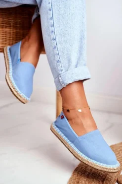 Espadryle Damskie Pleciona Podeszwa Niebieskie Big Star DD274A153