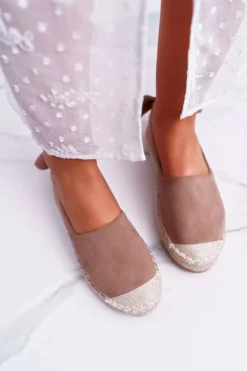 Espadryle Damskie Tenisówki Khaki Moriente