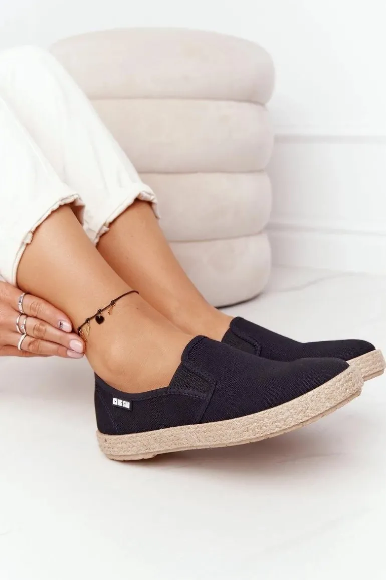 Espadryle Na Plecionej Podeszwie Big Star DD274017 Czarne