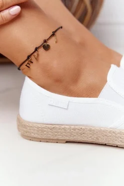 Espadryle Na Plecionej Podeszwie Big Star DD274015 Białe