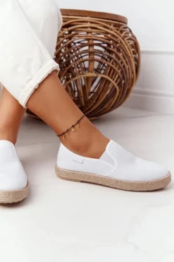 Espadryle Na Plecionej Podeszwie Big Star DD274015 Białe